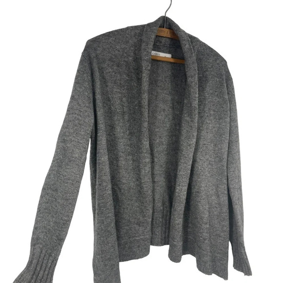 Carve Design REI gray sweater medium wool alpaca blend open front - Picture 1 of 6